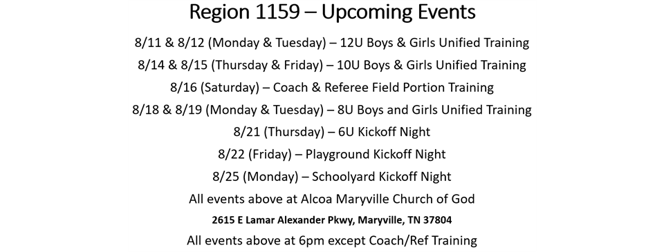 Pre-Season Schedule